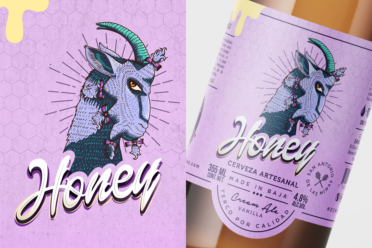 Packaging de la variedad Honey de Chivo Gruñón