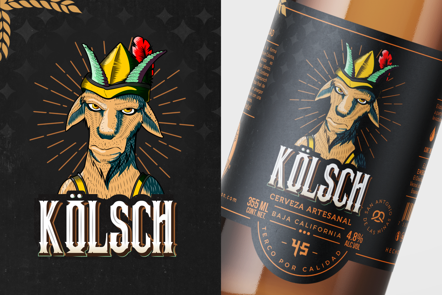 Packaging de la variedad Kölsch de Chivo Gruñón