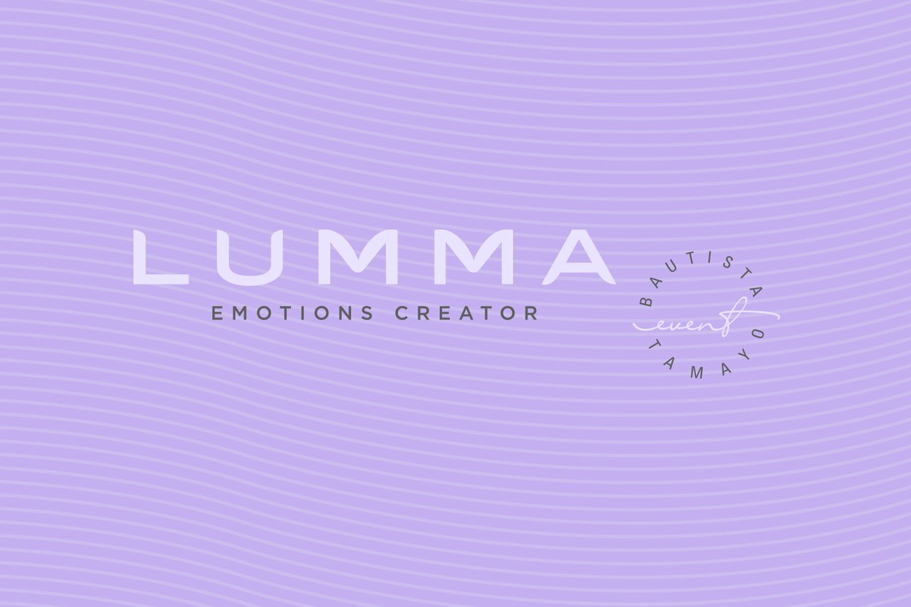 Wordmark de LUMMA sobre fondo lavanda.
