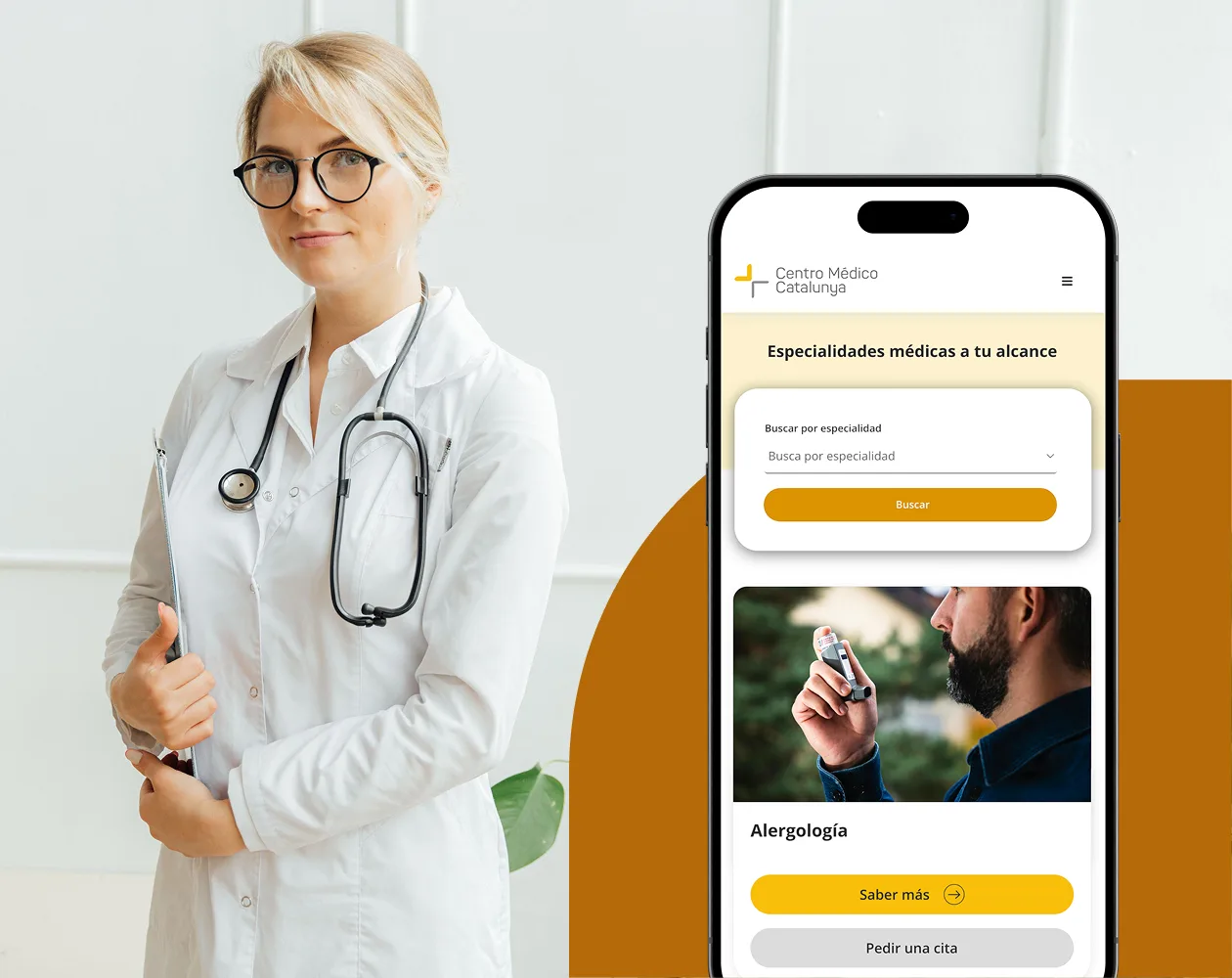Proyecto Centro Médico Catalunya — rediseño web