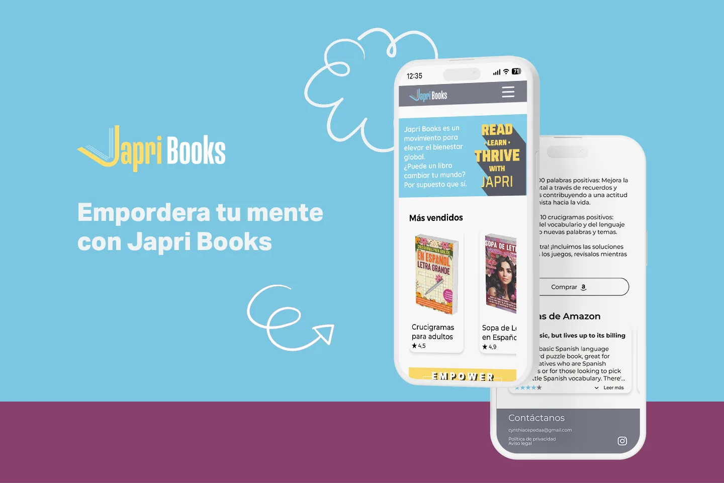 Proyecto Japri Books — web de libros de bienestar
